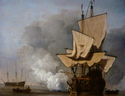 Het kanonschot in de haven van Bergen Het kanonschot